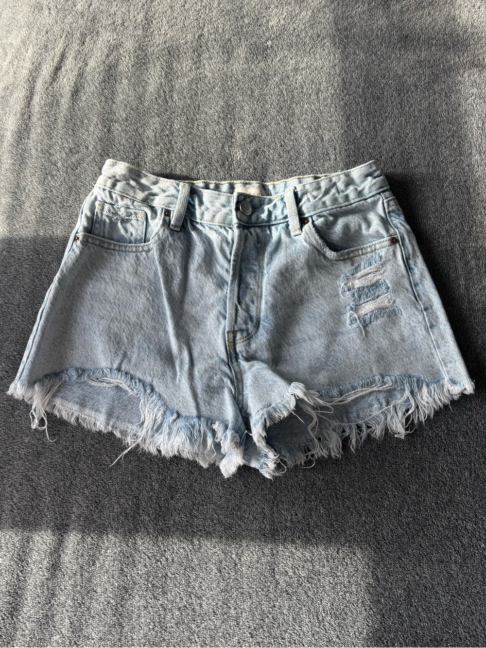 pacsun high rise denim shorts
